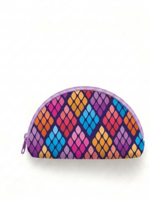 Printed Leather Make Up Bag